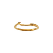 14K White Band-
