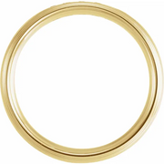 14K Yellow 1/8 CTW Diamond Half Round Edge Band Size 15-15-