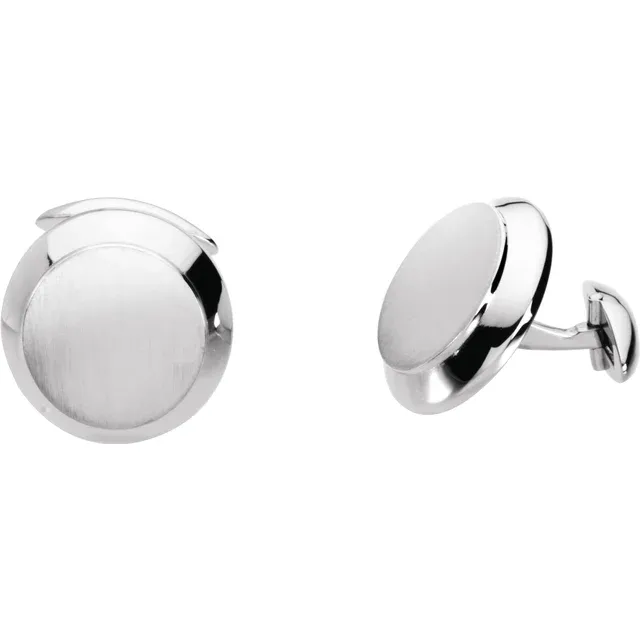 14K Yellow Men's Cuff Links-