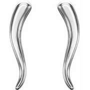 14K White Horn Earrings-