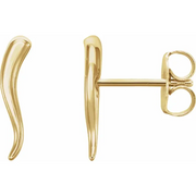 14K White Horn Earrings-