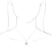 14K White Ganesha 16-18" Necklace-