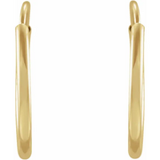 14K Yellow 12 mm Flexible Endless Hoop Earrings-