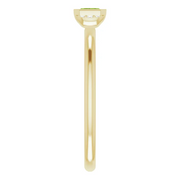 14K Yellow Peridot & .02 CTW Diamond Stackable Ring-