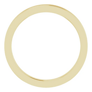 14K Yellow 2 mm Flat Edge Band with Milgrain Size 5.5-
