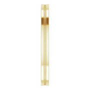 14K Yellow 2 mm Flat Edge Band with Milgrain Size 5.5-