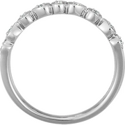 Platinum .04 CTW Diamond Ring-7.00 (approximate standard size)-