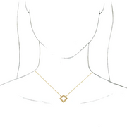 14K Yellow Vintage-Inspired Geometric 18" Necklace-