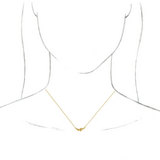 14K Yellow Scattered Bead 18" Necklace-