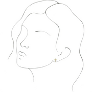 14K White .06 CTW Diamond Cross Earrings-