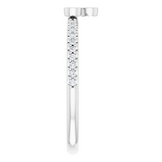 Platinum 1/5 CTW Diamond Three-Stone Asymmetrical Stackable Ring-