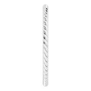 14K White 1.5 mm Skinny Rope Band Size 7-