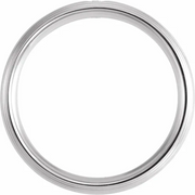Platinum .04 CT Diamond Half Round Edge Band Size 12.5-12.5-