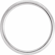 14K X1 White 5 mm Knurled Beveled-Edge Band Size 18.5-18.5-