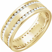 14K Yellow 1 CTW Diamond Flat Band Size 5.5-5.5-