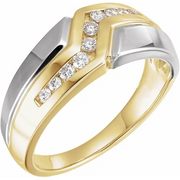 14K Yellow/White 1/3 CTW Diamond Band-