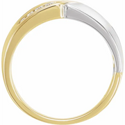 14K Yellow/White 1/3 CTW Diamond Band-