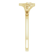 14K Yellow .01 Diamond Heart Ring-