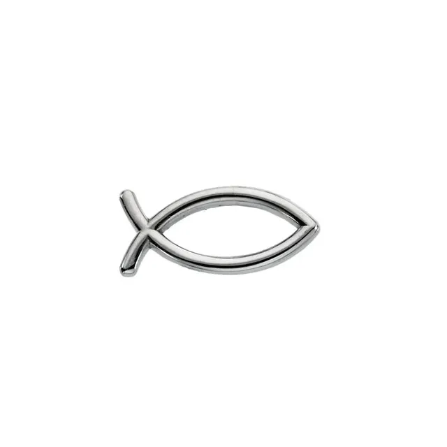 Sterling Silver 6.5x14 mm Fish Lapel Pin-