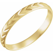 14K Yellow Diamond-Cut Midi Ring Size 1-1-