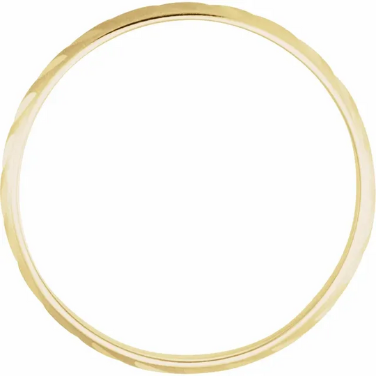 14K Yellow Diamond-Cut Midi Ring Size 1