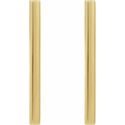 14K Yellow 24x2 mm Bar Earrings-
