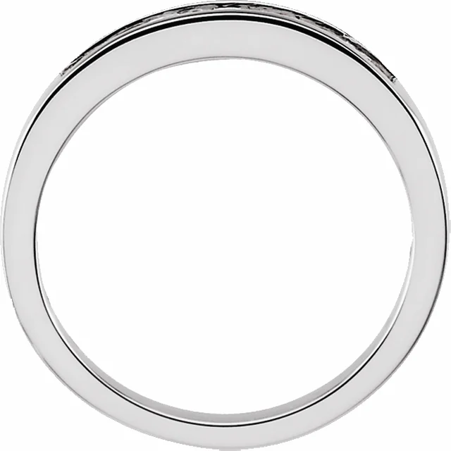 14K White 1/4 CTW Diamond Anniversary Band Size 6-
