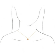 14K White Blue Sapphire Geometric 16-18" Necklace-