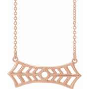 14K Rose Vintage-Inspired Bar 18" Necklace-