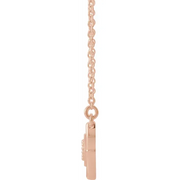 14K Rose Vintage-Inspired Bar 18" Necklace-