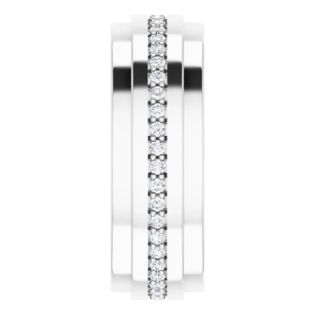 14K White 1/3 CTW Diamond Eternity Band Size 6-