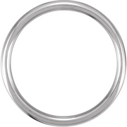 Platinum 7.5 mm European Half Round Band Size 13-13-
