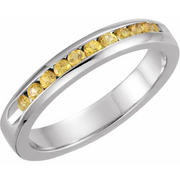 Yellow Sapphire Classic Channel-Set Anniversary Band-