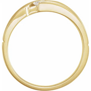 14K Yellow 1/5 CTW Diamond 3-Stone Band Size 11-