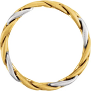14K Yellow/White 3.5 mm Woven Band Size 5-5-