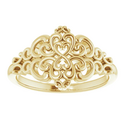 14K Yellow Vintage-Inspired Ring-