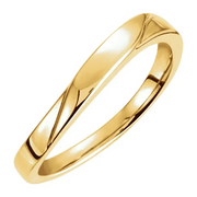 14K Yellow 3 mm Stackable Ring-6.00(approximate standard size)-