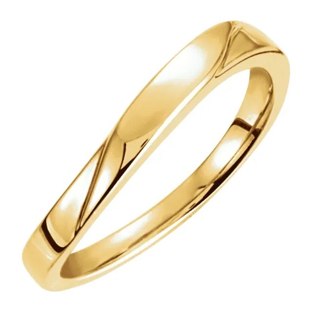 14K Yellow 3 mm Stackable Ring-6.00(approximate standard size)-