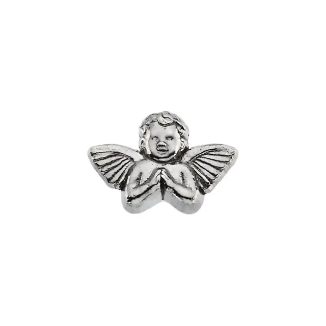 14K White 8x12 mm Praying Angel Lapel Pin-