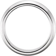 14K White 5 mm Grooved Band with Satin Finish Size 10-