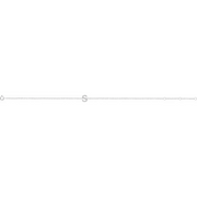 14K White .05 CTW Diamond Initial S 6-7" Bracelet-