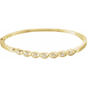 14K Yellow 1/4 CTW Diamond Bangle Bracelet-