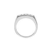 Platinum 3/4 CTW Diamond Men's Five-Stone Ring-10.00(approximate standard size)-