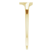 14K Yellow Heart & Cross Ring Size 3-