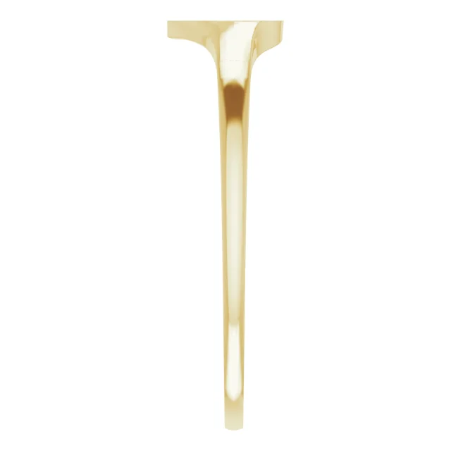 14K Yellow Heart & Cross Ring Size 3-