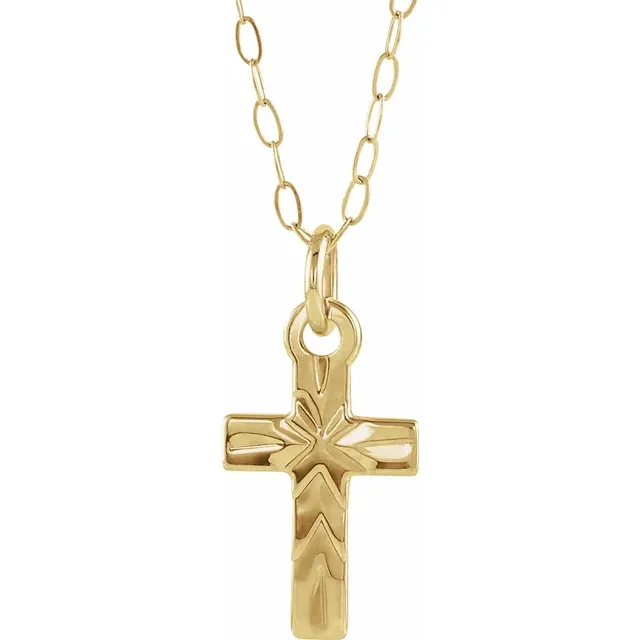 14K Yellow 15" Necklace-