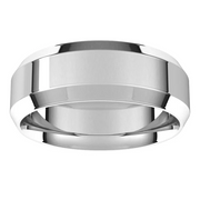 10K White 7 mm Beveled-Edge Comfort-Fit Band Size 6.5-
