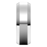 10K White 7 mm Beveled-Edge Comfort-Fit Band Size 6.5-