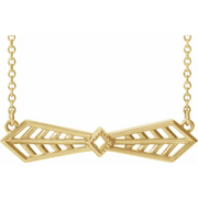 14K Yellow Vintage-Inspired Bar 16" Necklace-