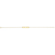 14K Yellow Faith, Love, Hope Bar 6 1/2-7 1/2" Bracelet-